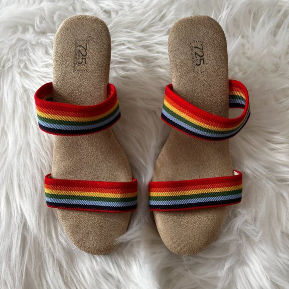 Wedge Sandals - Rainbow Straps - Picture 1 of 4